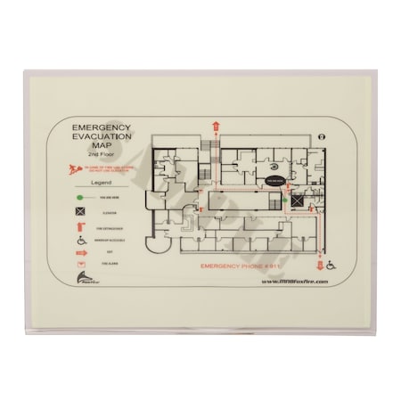 Lumaware 8 in. x 12 in. Photo-luminescent Evacuation Map Holder EG-EVAC-HOLDER-ACR